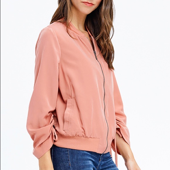 Blush Pink Drawstring Jacket - Picture 5 of 6